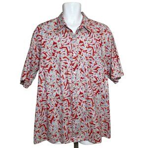 Vintage Tori Richard Cotton Lawn Hawaiian Shirt Mens XL Button Up Short Sleeve